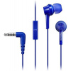 Panasonic RP-TCM115E-A, drátové sluchátka, do uší, 3,5mm jack, kabel 1,2m, modrá