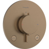 HANSGROHE Ecostat Comfort S termostat pod omietku pre 2 spotrebiče, so zabudovanou bezpečnostnou kombináciou podľa EN1717, kartáčovaný bronz, 33718140