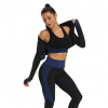 Yoga Sense fitness set dámsky čierna-modrá