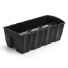 Kvetináč Prosperplast kvetináč na zábradlie CROWN antracit 58 cm