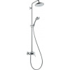 Hansgrohe Sprchový systém Croma na stěnu s pákovou baterií chrom 27222000
