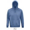 SOL´S STELLAR / Unisex bio raglánová mikina s kapucňou - blue XXXL