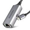 AXAGON ADE-TXPD, USB-C 3.2 Gen 1 - Gigabit Ethernet sieťová karta, Asix AX88179, PD 100W, auto inštal Axagon