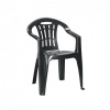 Plastová záhradná stolička Mallorca v grafitovej farbe