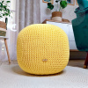Pletený puf žltý