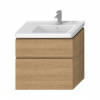 Jika Cubito Pure Skrinka pod umývadlo 74x68 cm, výrez vpravo, dub H40J4254035191