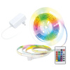 Solight LED SMD RGB pásik, sada s adaptérom, 3 m, diaľkové ovládanie, 10 W/m, viacfarebný