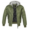 Zimná bunda MA1 Sweat Hooded Brandit® – Olive Green vel. M