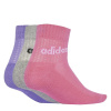 adidas Linear Ankle Socks 5 Pairs Kids Pink/Vlet/Gry Infs C3-C7