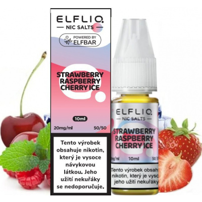 ELFLIQ Nic SALT liquid - Strawberry Raspberry Cherry Ice 10ml / 20mg
