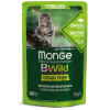 MONGE BWILD CAT Grain Free vrecko STERILKA Divoké prasa 85g