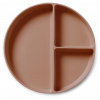 NUUROO Mingo Silikónový delený tanier Chocolate Malt