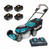 MAKITA 18V akumulátorová kosačka na trávu S POHONOM KOLIES DLM532PT4 akumulátorová 53CM (Makita DLM532PT4 Samohybná kosačka na trávu 4x5,0Ah 2x18V)