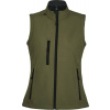 SOL'S | Rallye Women, Dámska 3-vrst. softshell. vesta, zelená army, XL