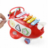 Aga4Kids Xylofon pro děti Interaktivní letadlo s xylofonem červené