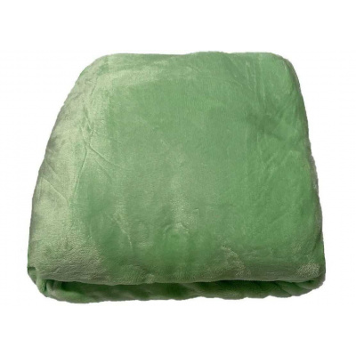JERRY FABRICS Plachta mikroplyš pastelovo zelená Polyester, 90/200 cm