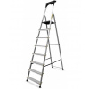 Hliníkový rebrík s 8 schodíkmi, policou a nosnosťou 150 kg