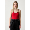 Karl Lagerfeld Jeans body dámske s bavlnou B3W17028 červená L
