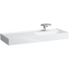 LAUFEN Kartell asymetrické umývadlo do nábytku s odkladacou plochou vľavo, s otvorom, bez prepadu, 1200 x 460 mm, biela, H8133330001111