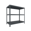 Skrutkovaný regál policový Biedrax 75 x 130 x 100 cm, antracitový, 3 police, nosnosť 150 kg na policu
