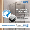 Deante Funkia, štvrťkruhový sprchový kút s posuvnými dverami 80x80 cm, výška 170cm, 5mm sklo námraza, chrómový profil, KYP_654K