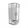Jika Lyra plus - Sprchovací kút, štvrťkruh, rádius 55 cm, 80cm x80cm x195 cm-sklo transparentné, 0 cm, držadlá biele H2533810006681