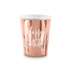 PartyDeco Tégliky papierové Rose gold HB 160 ml