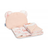 Sensillo | 2D sada do kočárku, postýlky, kolébky, mušelín, bavlna - Víla Ema, růžová, bílá