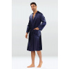 Pánský saténový župan Christian tmavě modrý - L