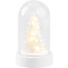 MagicHome Dekoráciabiely stromček v kupole LED teplá biela interiér 5,5x9 cm