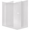 CERANO - Sprchová zástena Walk-in Onyx TL/P - 8 mm - hranatá vzpera - biela matná, ryhované sklo - 150x90x200 cm