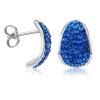 Stříbrné náušnice se Swarovski® Crystals 14 mm modré SILVEGOBD36093