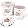 CurePink Dárkový v plechové krabičce Pusheen Marshmallow hrnku GP85551 370 ml