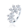 MINET Strieborný prsteň snehová vločka s bielymi zirkónmi veľ. 53