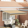VidaXL Ručná zaťahovacia markíza Viacfarebný vzor 300 x 250 cm