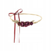 WIAN3 Party Deco Čelenka z umelých kvetín 18cm Bordová
