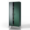 Nábytek PEGAS Kovová šatní skříň lahvově zelená FLAVIO