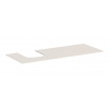 Hansgrohe Xevolos E - Doska pod umývadlo, 137x55 cm, výrez vľavo, matná béžová 54205780