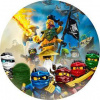 CUKROVÁ TLAČ jedlý obrázok na tortu Cukrová hmota LEGO NINJAGO KOCKY SADA 29