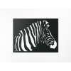 drevko Drevený obraz na stenu Zebra Rozmer obrazu: 44,5 x 59,5 cm, Farba dekorácie: Sivá