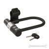 High Security Bicycle U Lock - 180 x 245mm Silverline