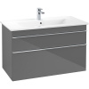 VILLEROY & BOCH Venticello závesná skrinka pod umývadlo, 2 zásuvky, 953 x 502 x 590 mm, Glossy Grey, A92601FP