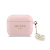 Guess 4G Charm silikónové púzdro pre AirPods Pro 3 Pink