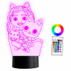 Nočná lampa Diamond3DLamp viacfarebná