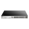 D-Link DGS-3130-30PS L3 Stck. Mng. PoE switch 24x GbE PoE+, 2x 10G RJ-45, 4x 10G SFP+, PoE 370W DGS-3130-30PS/E