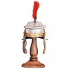 Lord of Battles Miniatura římské helmy Centuria s červeným chocholem a dřevěným stojanem