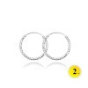 MINET JMAN0392SE02 - MINET Broušené stříbrné náušnice KRUHY 2 cm