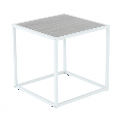 Tempo Kondela Príručný stolík, dub/biela, JAKIM TYP 2 NEW (40x40x40cm)
