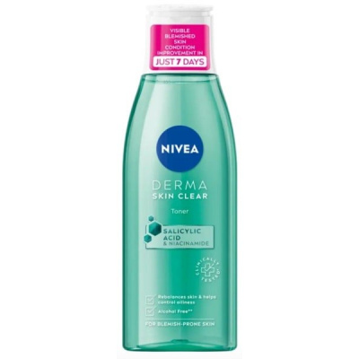NIVEA Čistiaca pleťová voda Derma Skin Clear, 200 ml, pleťová voda