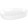 VILLEROY & BOCH Antao asymetrické umývadlo na dosku bez otvoru, bez prepadu, 650 x 400 mm, biela alpská, s povrchom CeramicPlus, 4A7465R1